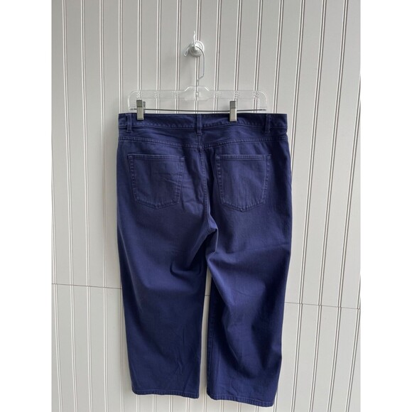 Coldwater Creek Natural Fit Cropped Leg Pants Women Sz 10 Blue Straight Leg - Picture 4 of 6